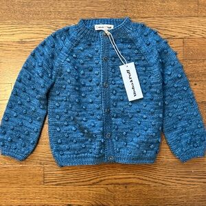 Misha and Puff Popcorn Cardigan NWT